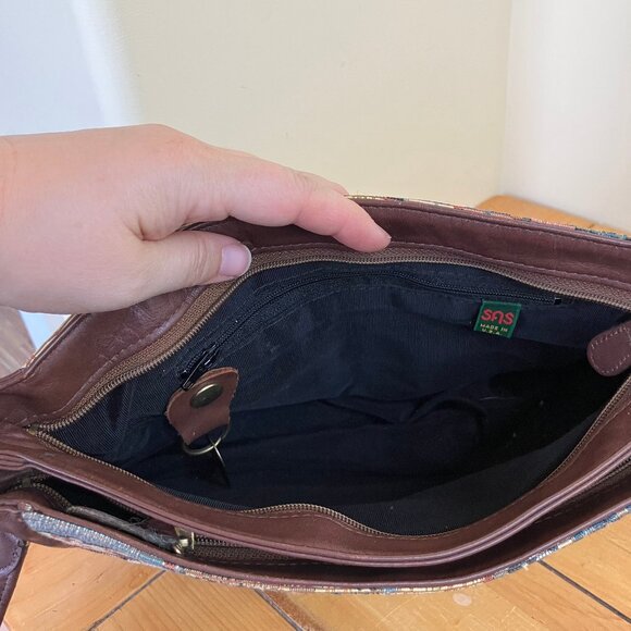 SAS Texas Tapestry Organizer Purse Shoulder Bag Amarillo El Paso Vintage Y2K - Picture 11 of 14